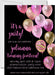 Pink, Gold And Black Balloon Birthday Party Invitations