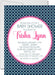 Pink & Navy Quarterfoil Baby Shower Invitations