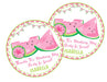 Pink Watermelon Birthday Party Stickers Or Favor Tags