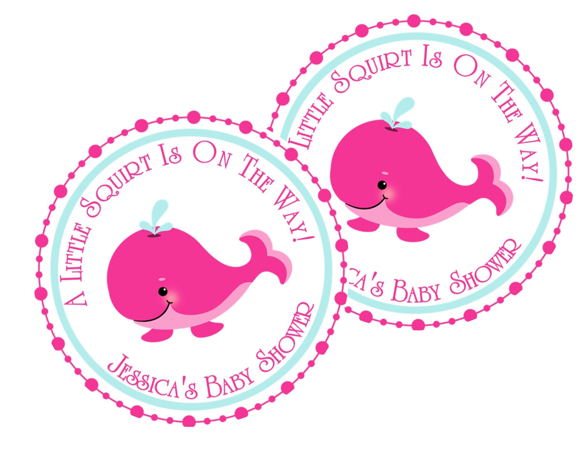 Under the sea baby shower favor label
