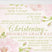 Pink and green floral baptism invitation with watercolor flowers