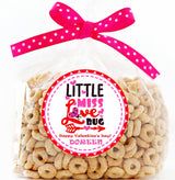 Pink and red Little Miss Love Bug Valentine sticker design