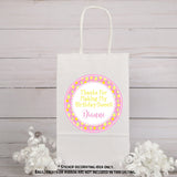 Pink and yellow lemonade birthday treat label