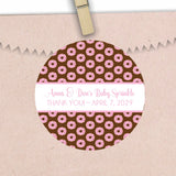Pink donut baby sprinkle sticker for girls