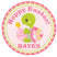 Pink easter turtle sticker