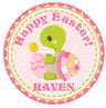 Pink easter turtle sticker