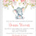 Pink elephant baby shower invitations