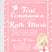 Pink first holy communion invitation for girls