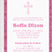Pink first holy communion invitation with soft pink border no glitter