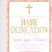 Pink gold baby dedication invitation for girls