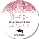 Pink graduation stickers