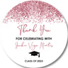 Pink graduation stickers