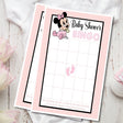 Pink mouse baby shower bingo printable PDF