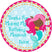 Pink orange mermaid birthday stickers