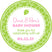 Pink tropical baby shower sticker label