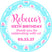 Pink turquoise cupcake birthday party stickers