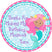 Pink turquoise purple mermaid sticker labels