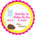 Pink yellow cookies and milk birthday stickers