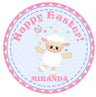 Playful easter lamb stickers pink purple