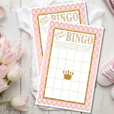 Princess Baby Shower Bingo Cards