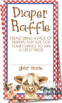 Printable Farm Animals Diaper Raffle Tickets Personalized Baby Shower Game
