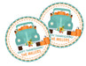 Pumpkin Wagon Thanksgiving Stickers