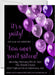 Purple And Black Balloon Sweet 16 Party Invitations
