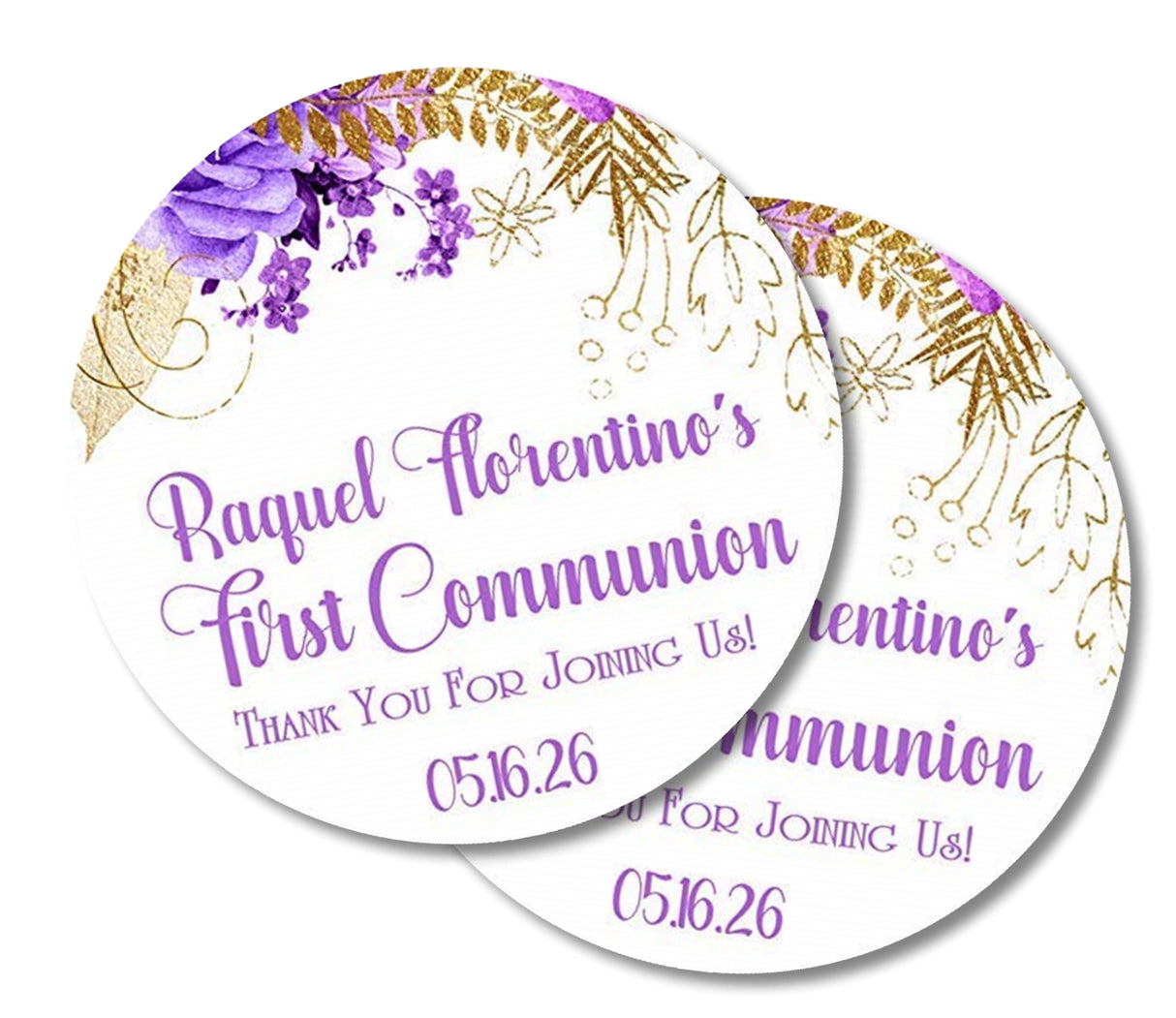 Purple Mi Primera Comunión sticker design