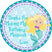 Purple turquoise mermaid birthday sticker
