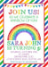 Rainbow Birthday Party Invitations