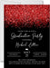 Red And Black Graduation Party Invitations