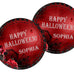 Red And Black Halloween Stickers or Favor Tags