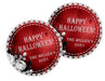 Red, Black And Silver Halloween Stickers or Favor Tags
