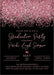 Rose Gold And Black Graduation Party Invitations