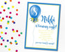 Royal Blue And Yellow Balloon Birthday Party Invitations