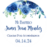 Royal blue baptism stickers