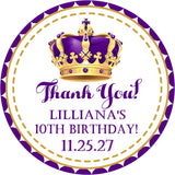 Royal princess crown sticker with custom text