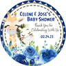 Safari baby shower stickers social distance edition with jungle animals