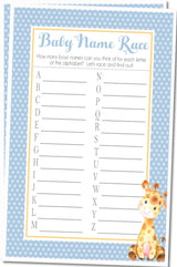 Safari boy baby name race alphabet PDF