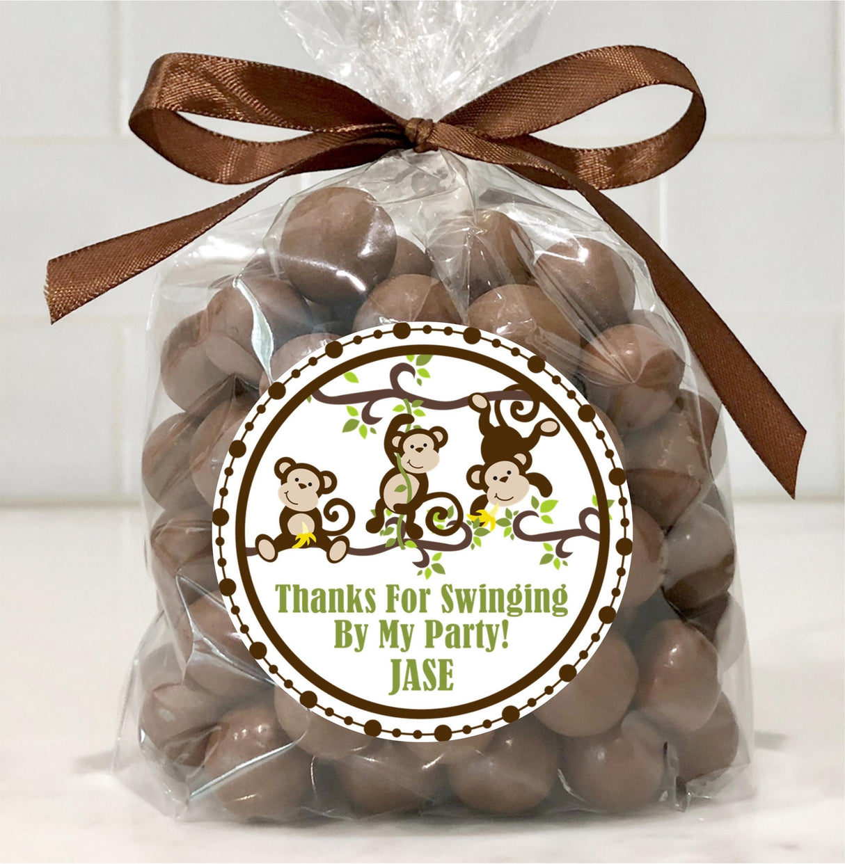 Safari monkey themed sticker design