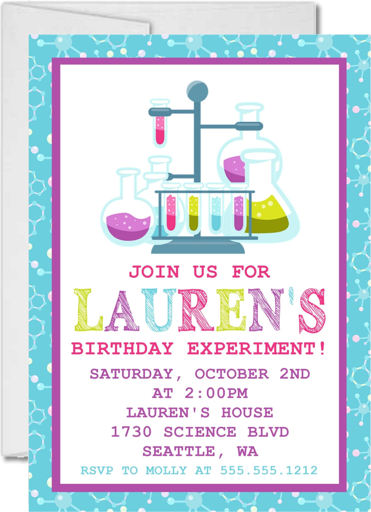 Science Birthday Party Invitations — Party Beautifully