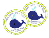 Ships Ahoy baby boy shower favor label