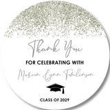 Silver black graduation sticker