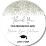 Silver black graduation sticker