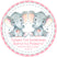 Single and twin elephant baby shower stickers for favors and decorations