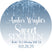 Sky blue sweet 16 birthday party sticker label