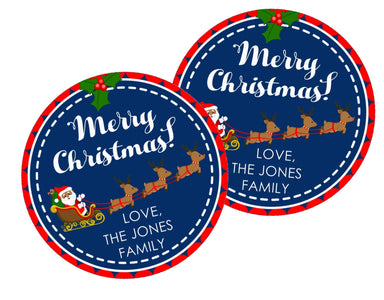 Sleigh Christmas Stickers