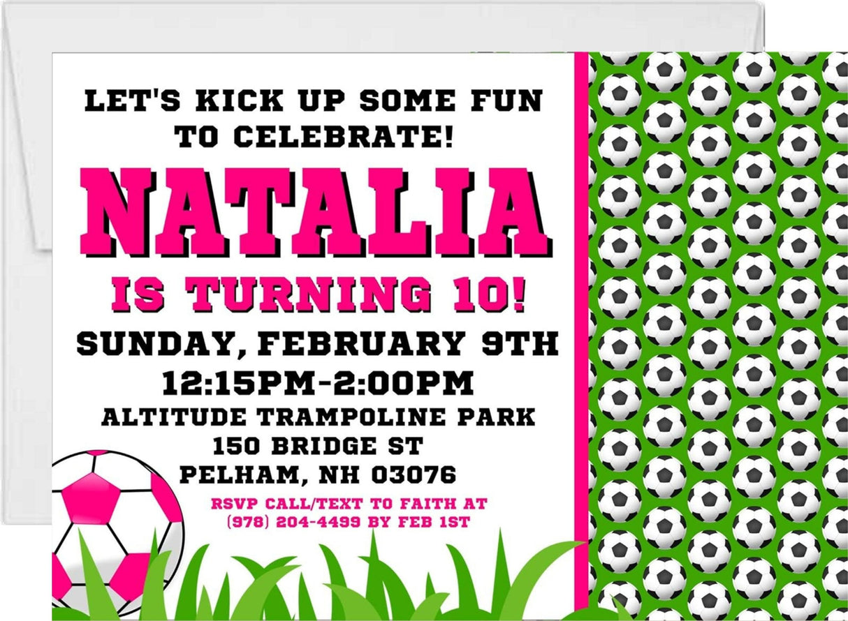 Soccer Birthday Party Invitations