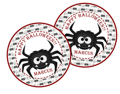 Spider Halloween Stickers or Favor Tags