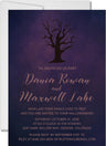 Spooky Purple Halloween Wedding Invitations